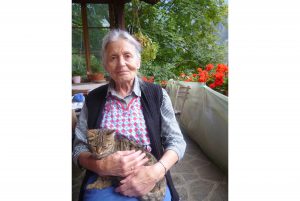 Nonna Berta con il gatto